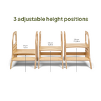 MIIMO® Adjustable Height Step Stool - White