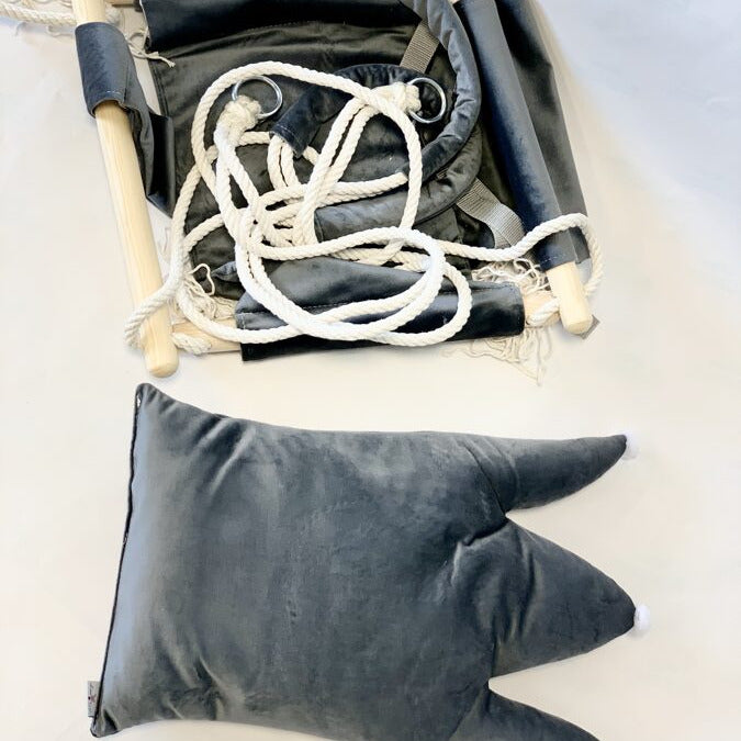 Swing with Crown Shaped Cushion - Grey