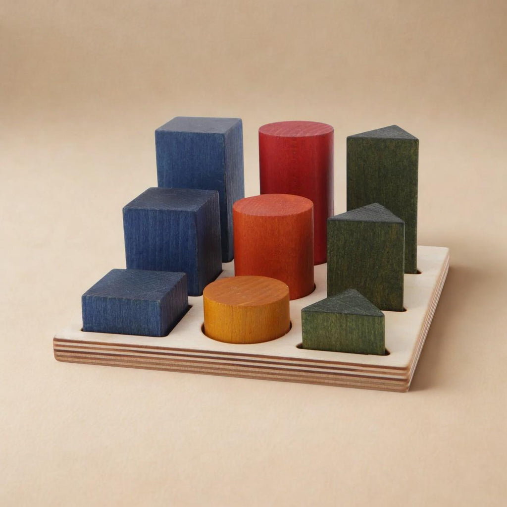 Puinen muotopalikkasetti – Monivärinen | Montessori-lelu