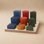 Puinen muotopalikkasetti – Monivärinen | Montessori-lelu