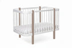 Baby Crib ELIN with Mattress - Cappuccino/White