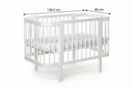 Baby Crib ELIN with Mattress - White