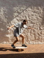Rectangular Balance Board With Exercise Roll - No Logo