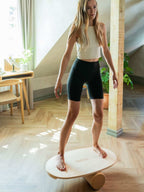 Round Balance Board With Exercise Roll - Centered Logo