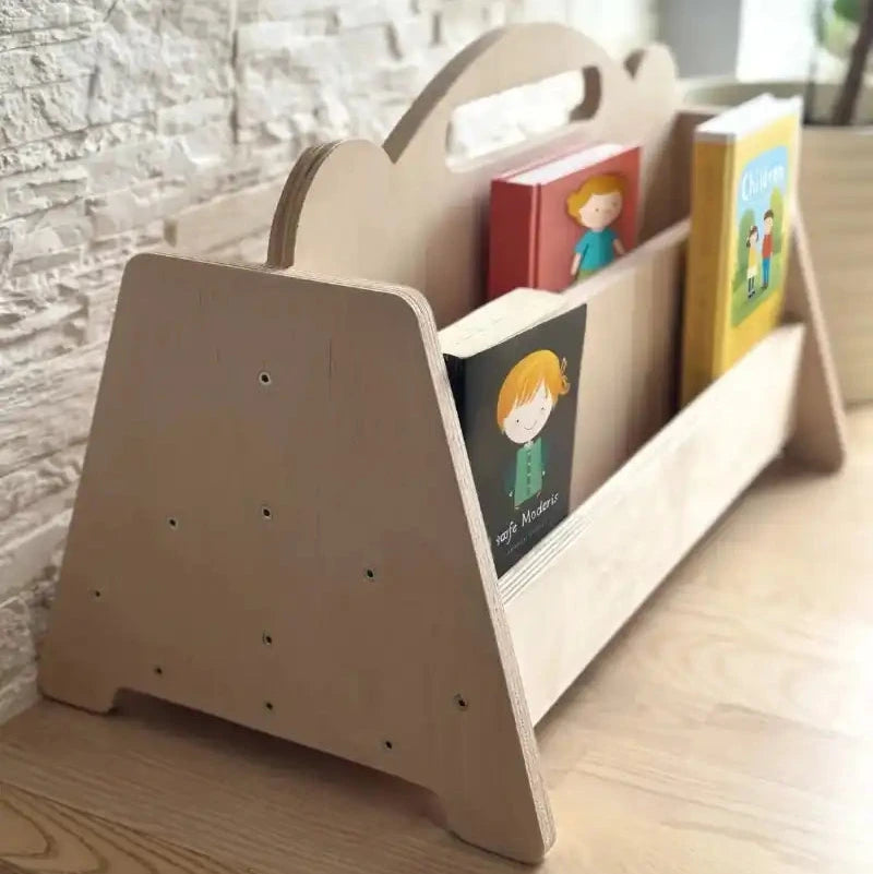 Montessori-kirjahylly lastenhuoneeseen