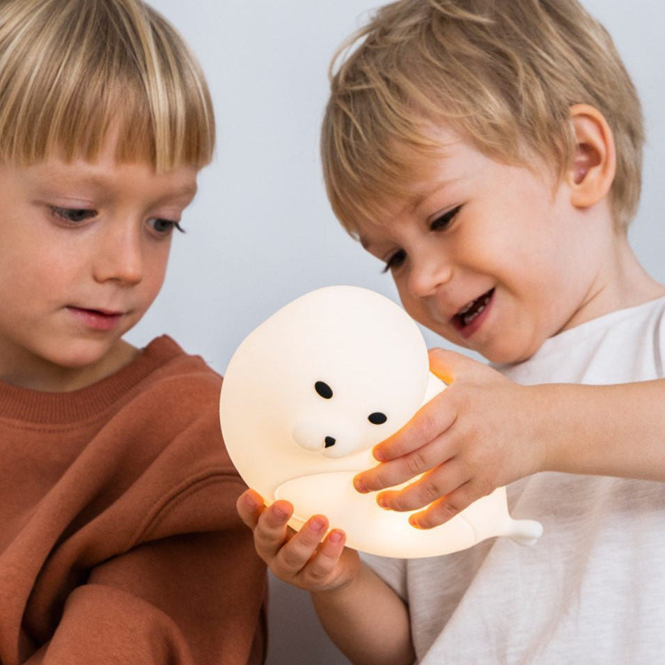 Seal Silicone Lamp with Remote - White