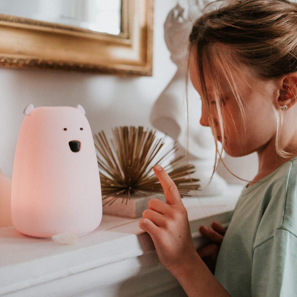 Big Bear Silicone Lamp with Remote - Pink