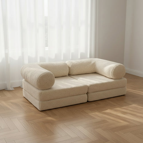 HoneyHug Soft Modular Sofa for Children – Teddy Cream