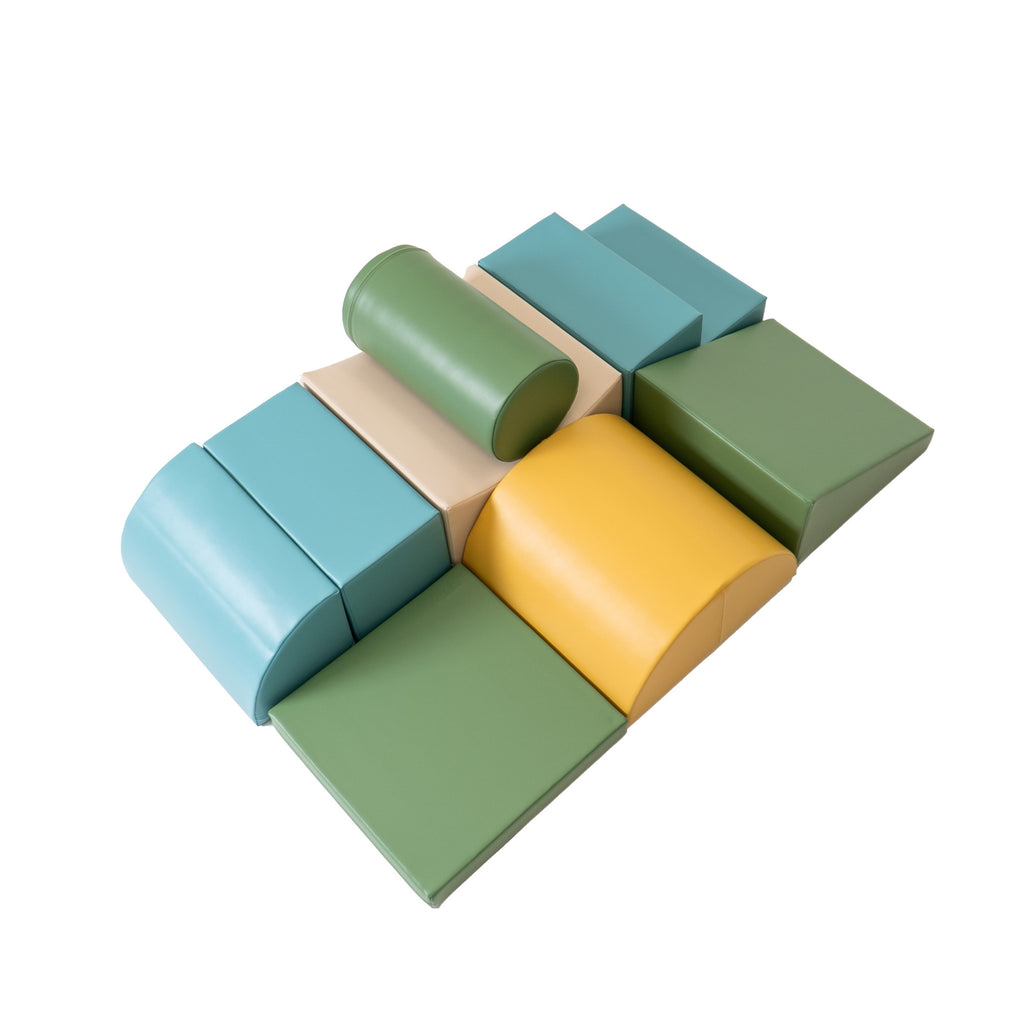 Soft Play 8 Foam Block Set - Pastel Turquoise Adventurer