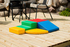 Soft Play 5 Foam Block Set - Multi Color Corner Climber