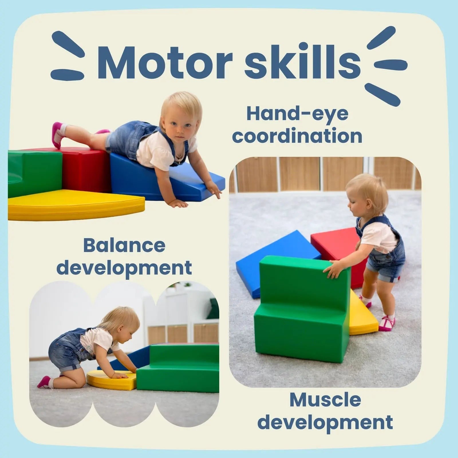 Soft Play 6 Foam Block Set - Multicolor Explorer