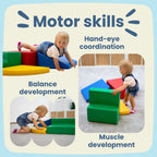 Soft Play 7 Foam Block Set - Pastel Pink Discoverer