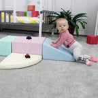 Soft Play 5 Foam Block Set - Light Pastel Corner Climber