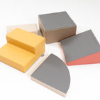 Soft Play 5 Foam Block Set - Pastel Pink Corner Climber