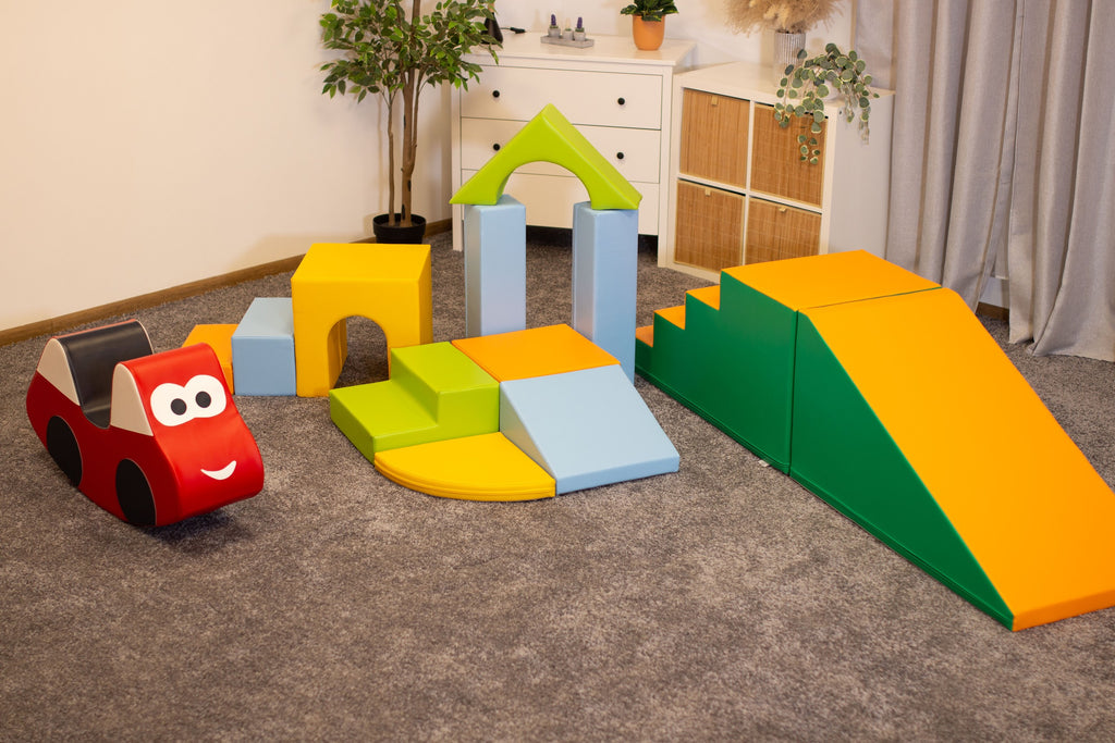 Soft Play 10 Foam Block Set - Light Multicolor Creativity