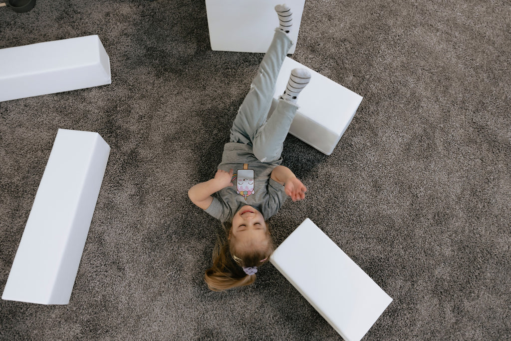 Soft Play 10 Foam Block Set - White Creativity