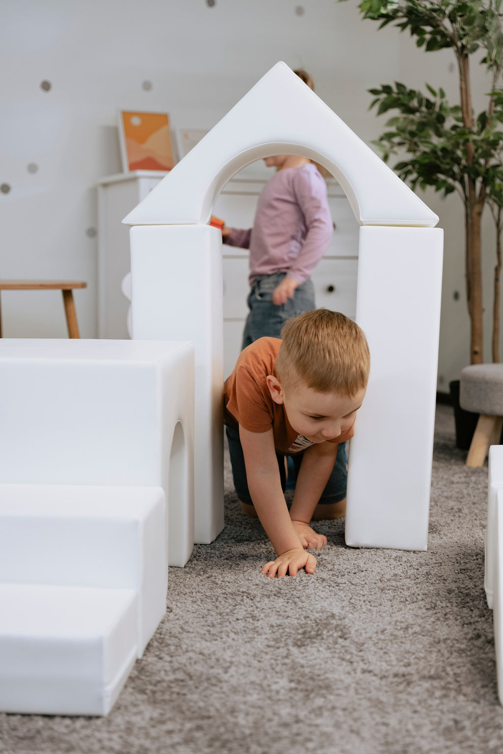 Soft Play 10 Foam Block Set - White Creativity