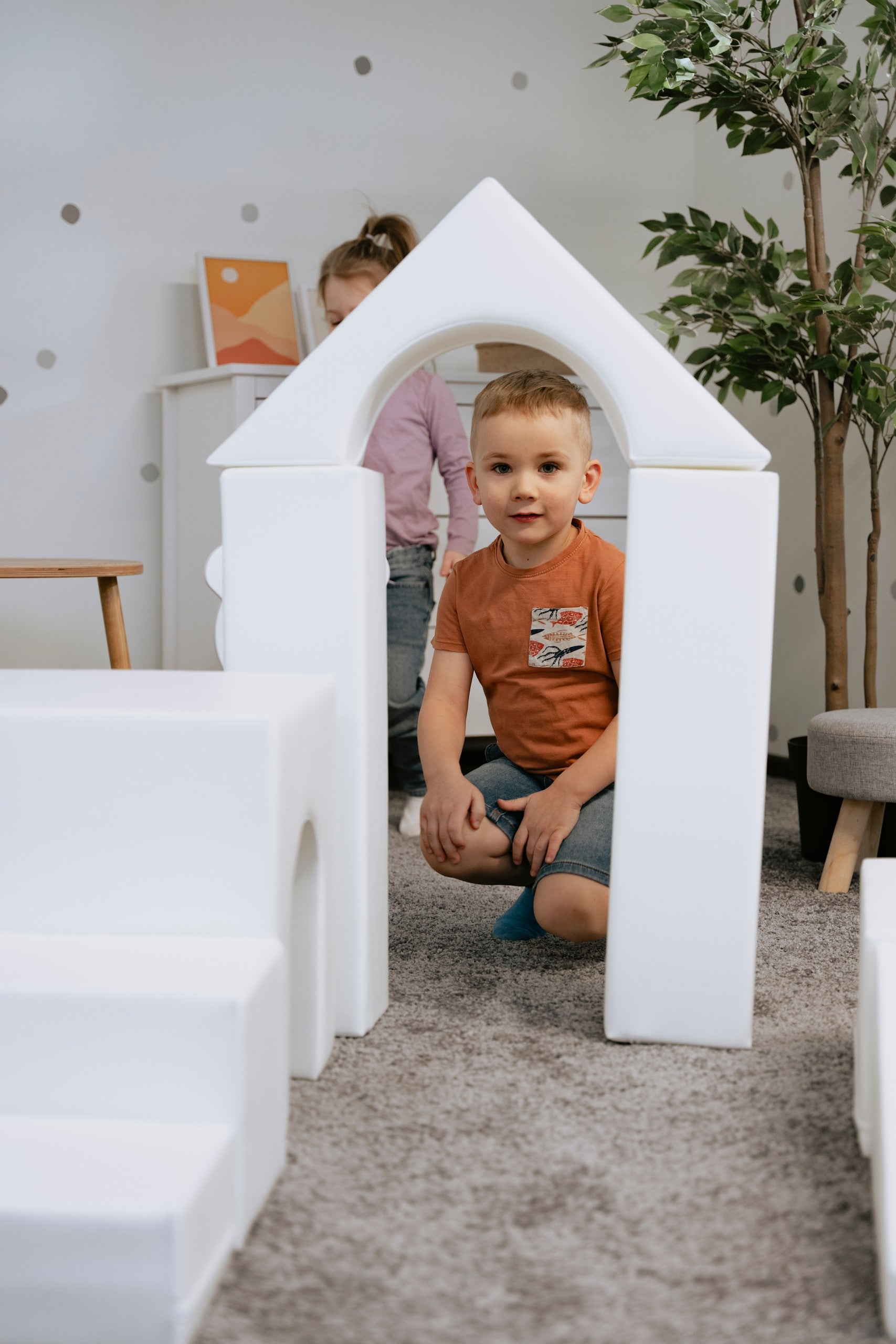 Soft Play 10 Foam Block Set - White Creativity