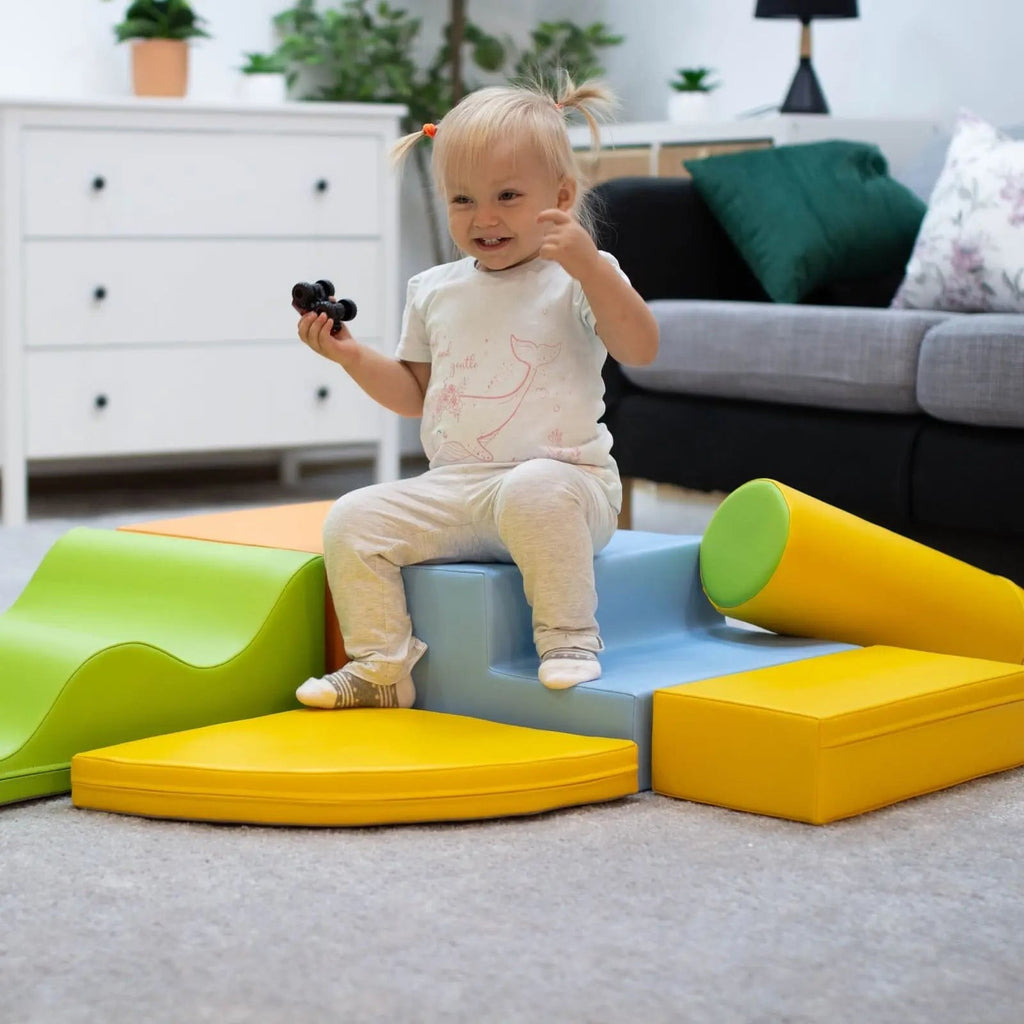 Soft Play 6 Foam Block Set - Light Multicolor Explorer