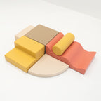 Soft Play 6 Foam Block Set - Pastel Pink Explorer
