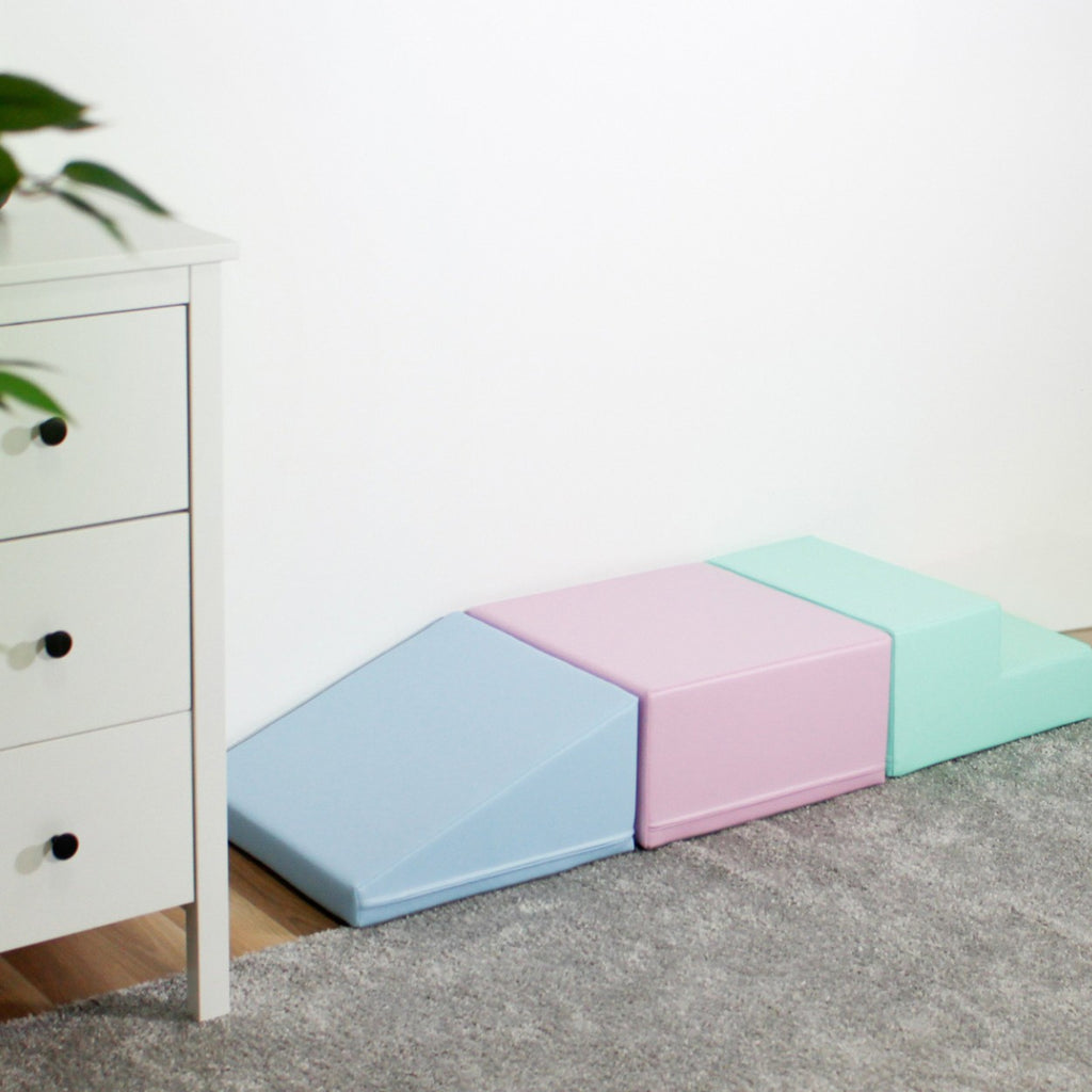 Soft Play 3 Foam Block Set - Soft Pastel Mini Climbie