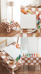 Kids Mealtime Floor Mat, Non-Slip & Waterproof - Chess Terra