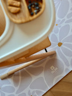 Kids Mealtime Floor Mat, Non-Slip & Waterproof - Daisy Lavender