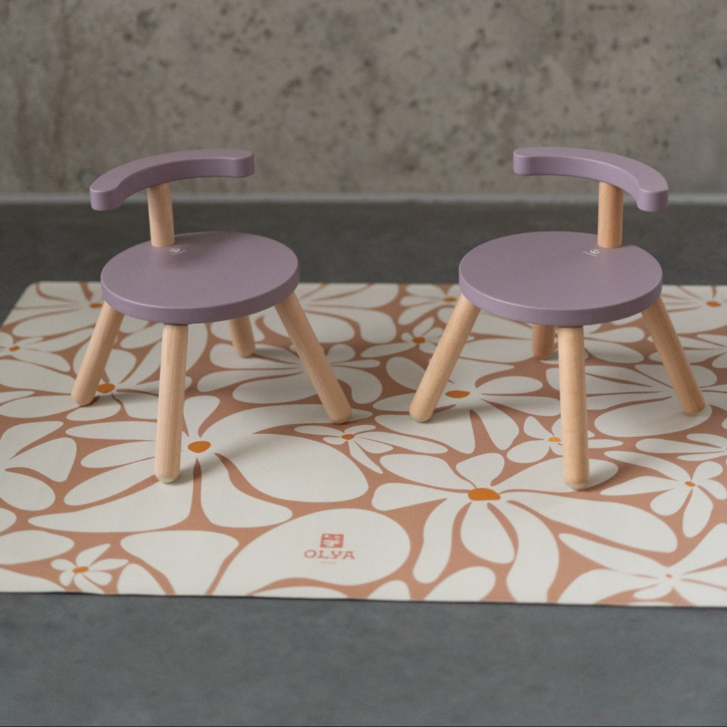 Kids Mealtime Floor Mat, Non-Slip & Waterproof - Daisy Earth