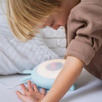 Rabbit Lamp with Alarm Clock – Blue