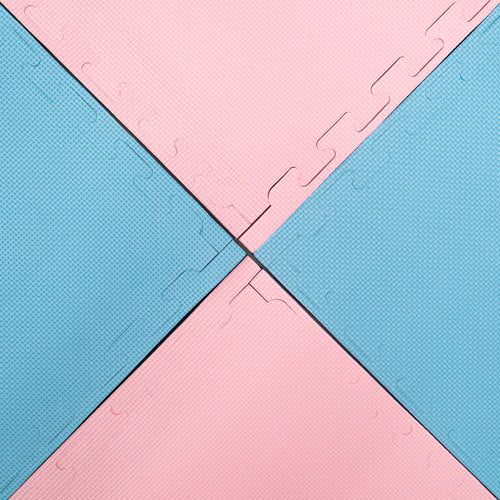 Large Foam Puzzle Mats - Baby Pink / Baby Blue