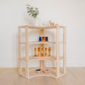 Modular Montessori Shelf Corner - 4 Shelves