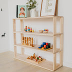 Modular Montessori Shelf Straight - 4 Shelves