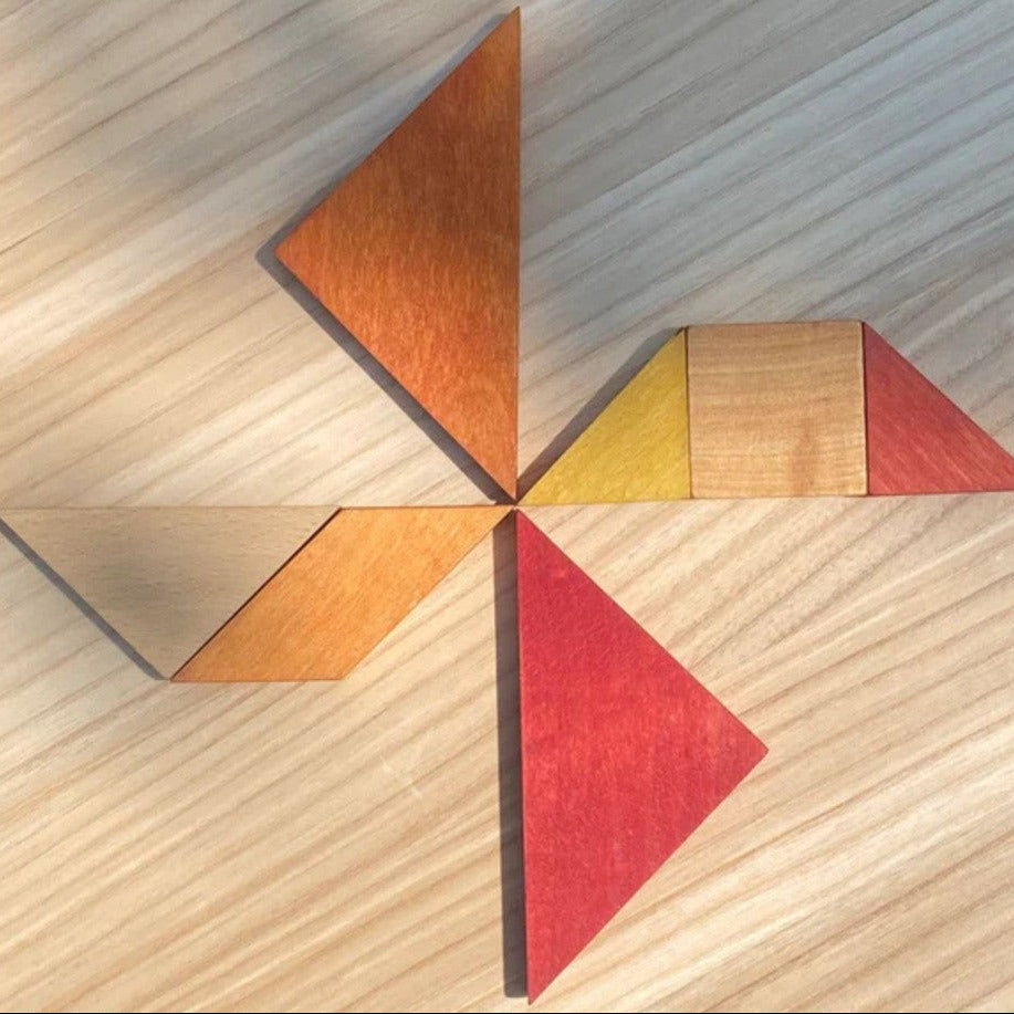 Wooden Story Tangram – Warm Color (in Storage Bag)