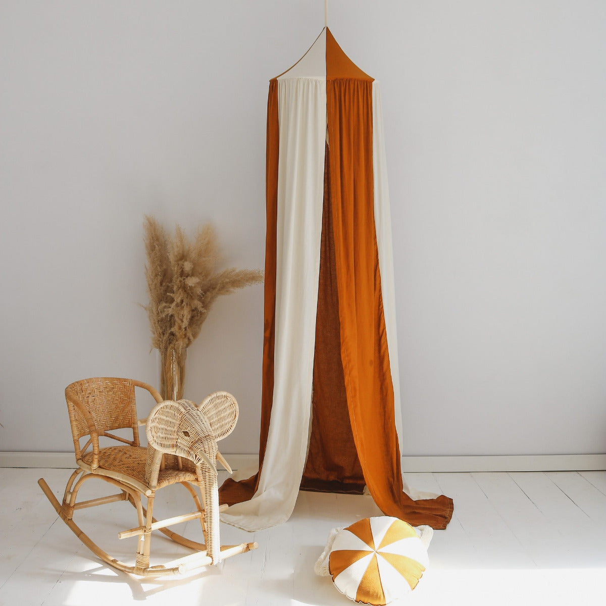 Organic Cotton and Linen Canopy - Caramel Circus