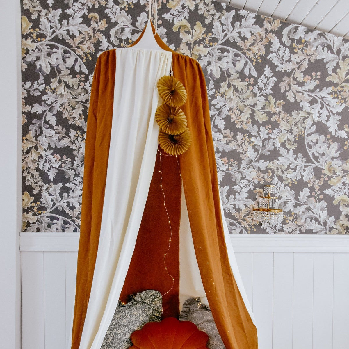 Organic Cotton and Linen Canopy - Caramel Circus