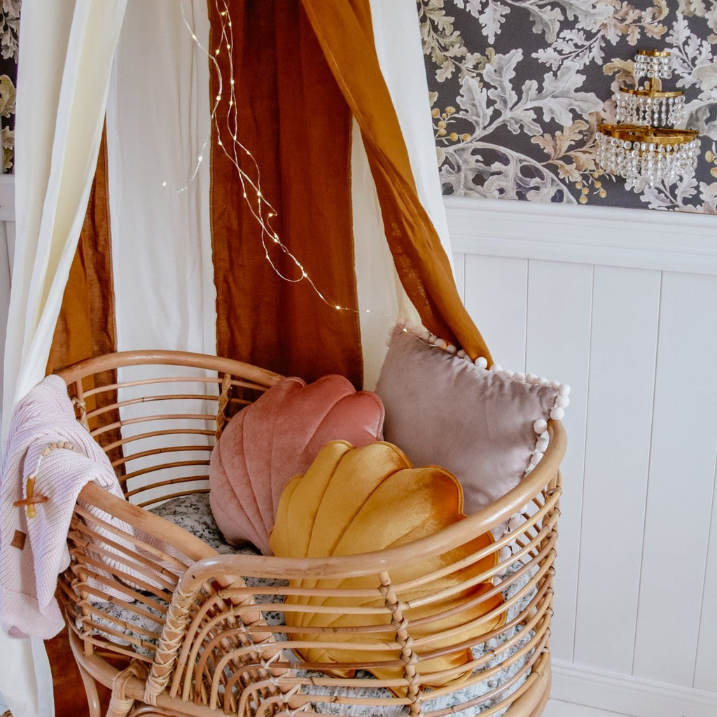 Organic Cotton and Linen Canopy - Caramel Circus