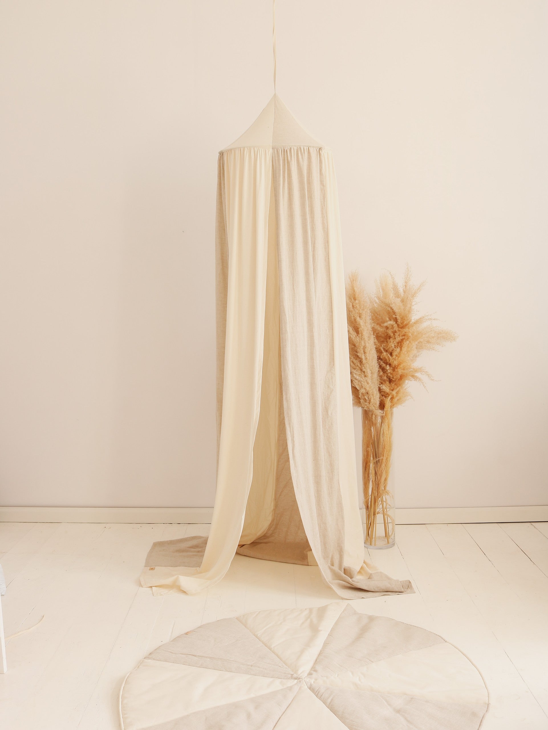 Organic Cotton and Linen Canopy - Cream Circus