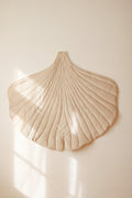 Organic Cotton and Velvet Ginkgo Leaf Playmat - Cream