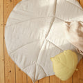 Organic Cotton and Linen Leaf Playmat - Sand