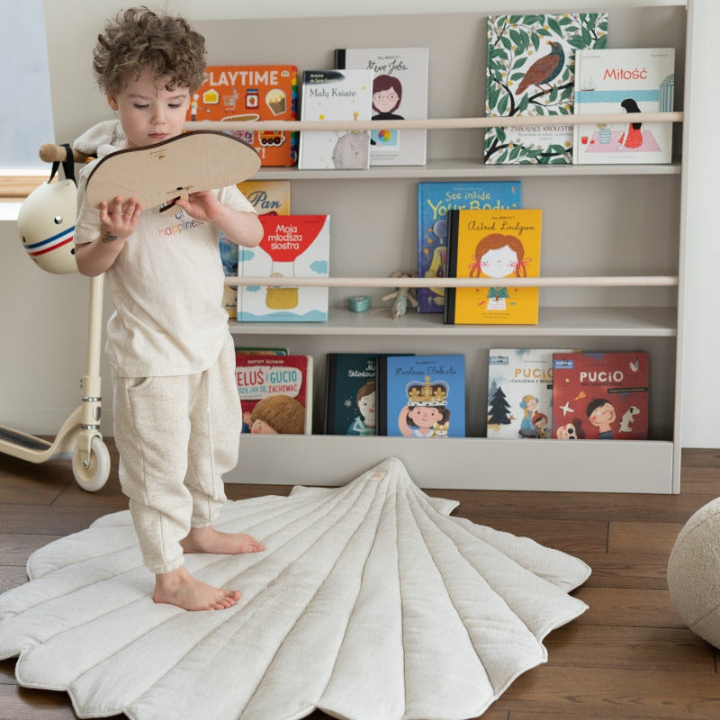 Organic Cotton and Linen Shell Playmat - Sand