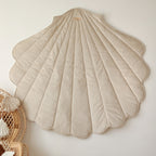 Organic Cotton and Velvet Shell Playmat - Beige
