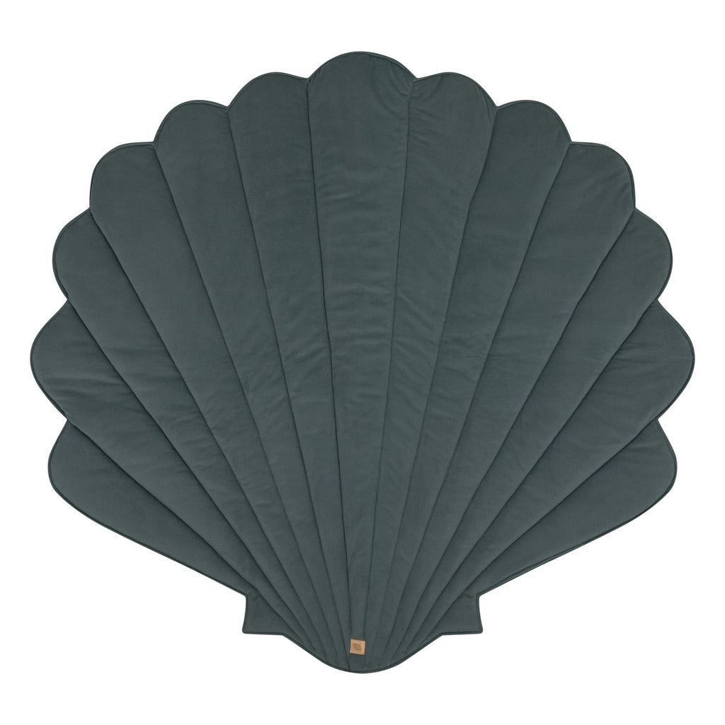 Organic Cotton and Velvet Shell Playmat - Blue