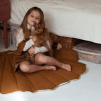 Organic Cotton and Linen Shell Playmat - Caramel
