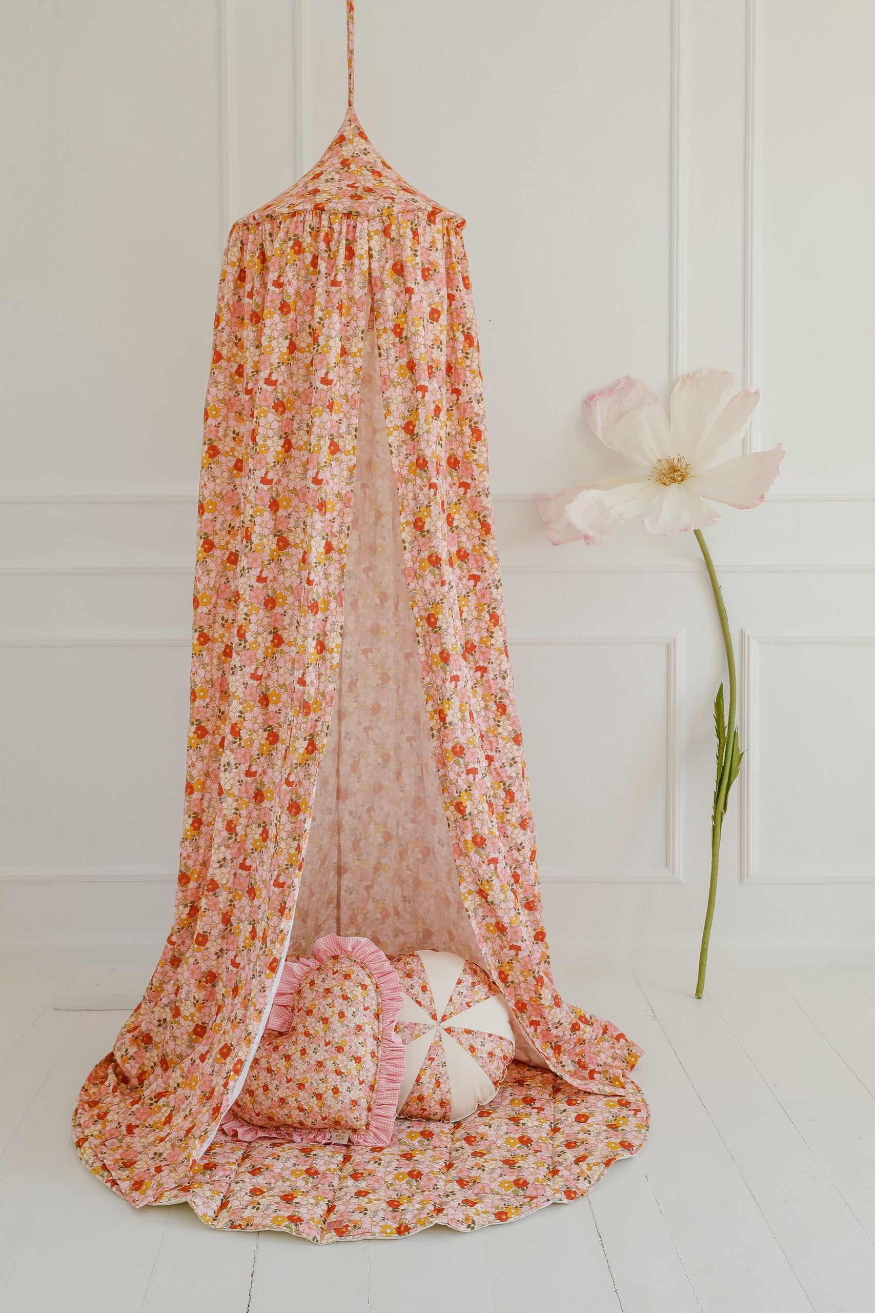Organic Cotton Canopy - Spring Garden