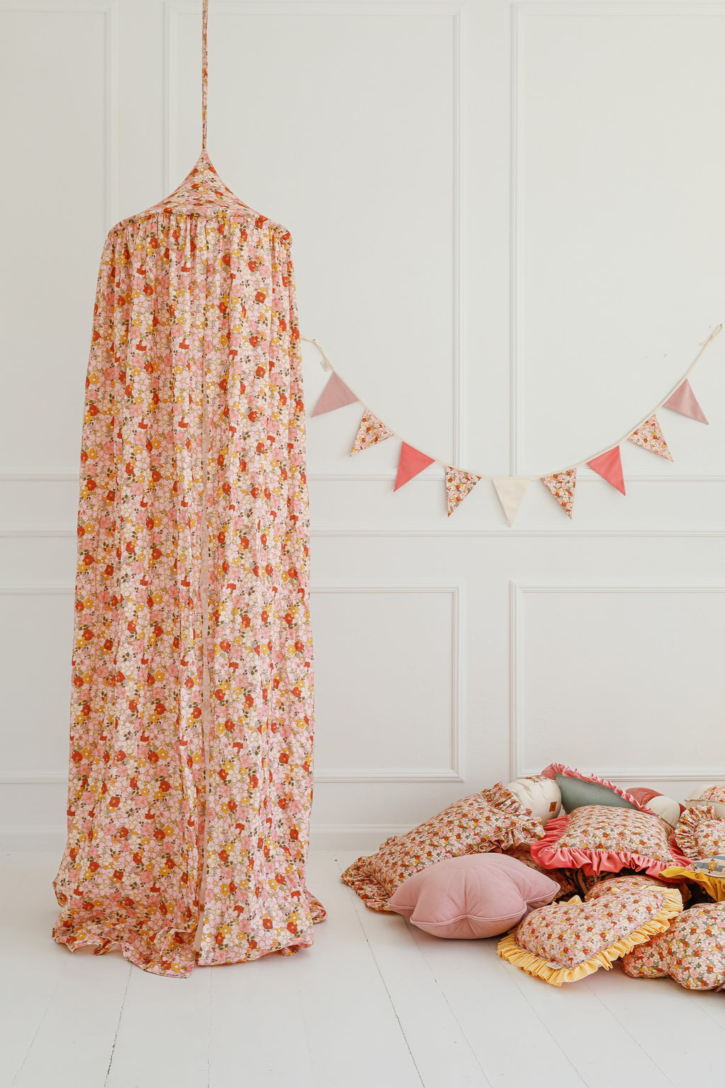 Organic Cotton Canopy - Spring Garden