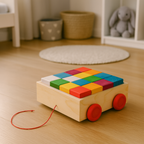 Rakennuspalikat kärryssä