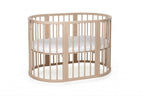 Round Baby Crib OLIN with Mattress - Cappuccino