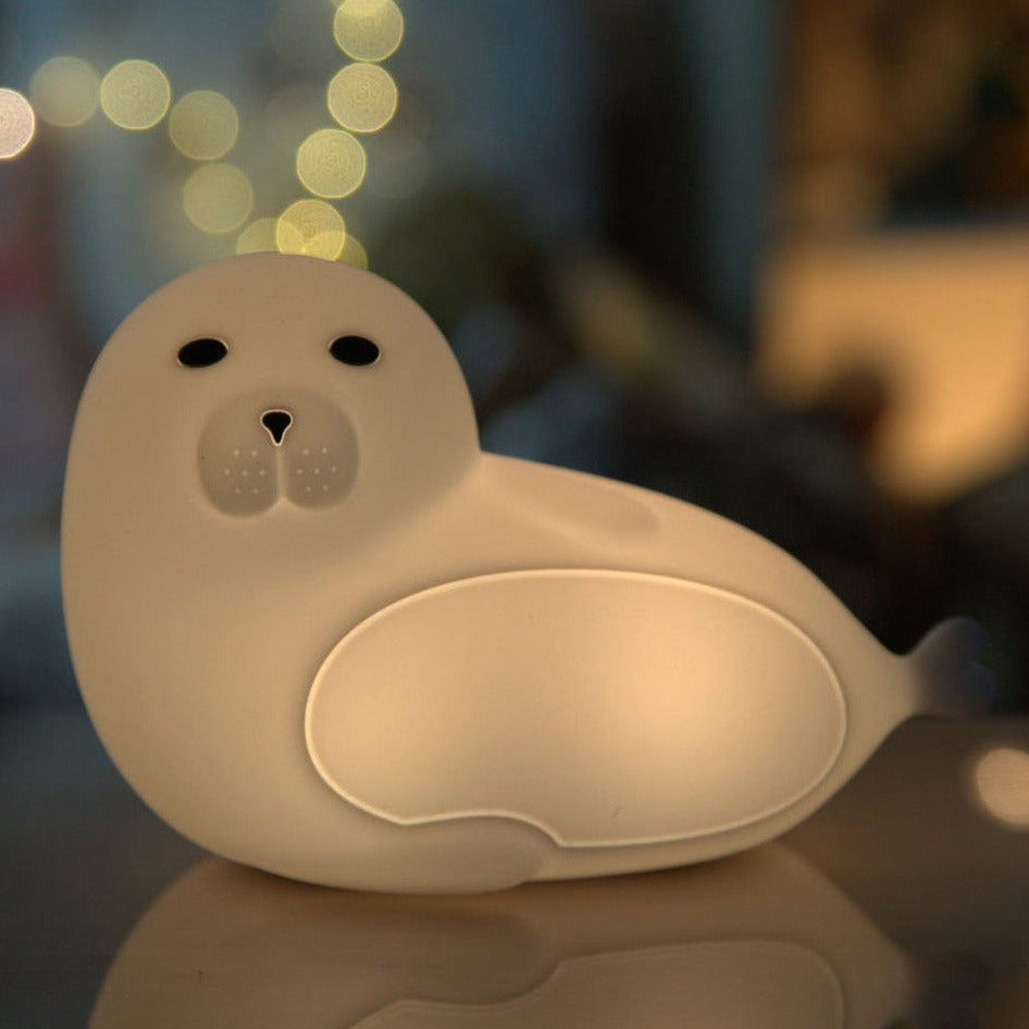 Seal Silicone Lamp with Remote - White