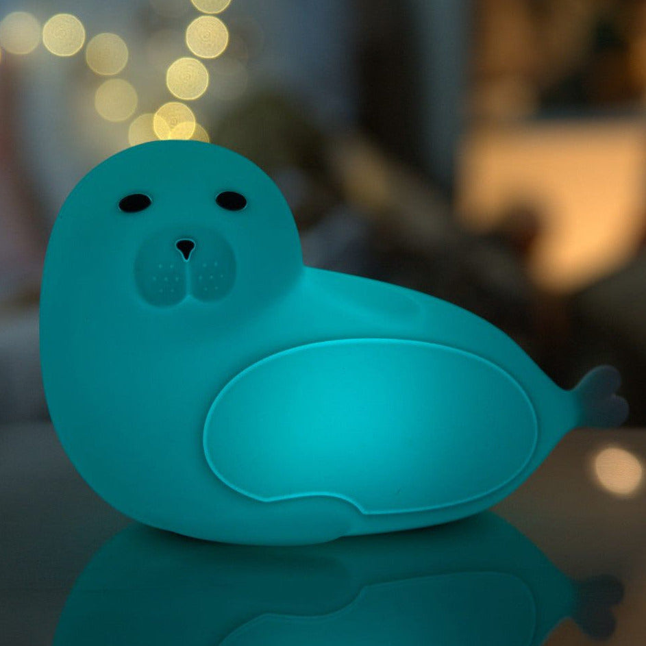 Seal Silicone Lamp with Remote - White