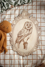 Set of 4 Engraved Forest Animals Pictures with Retro Frame